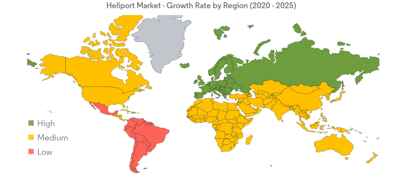 Heliport Market : Growth Rate by Region (2020-2025)