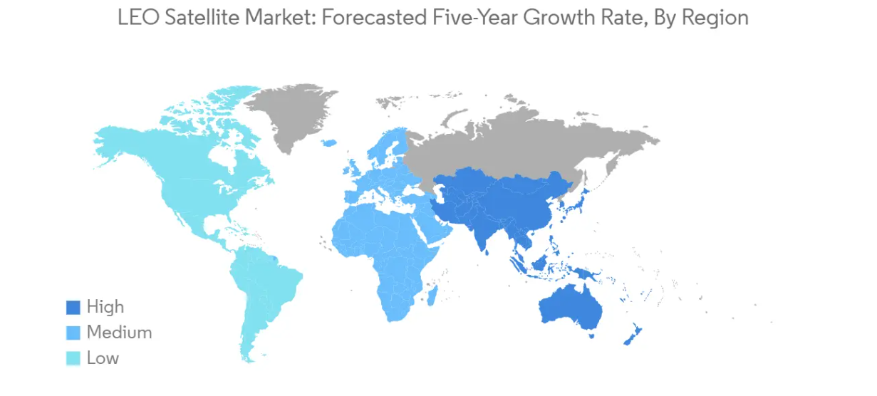 Market Analysis of LEO Satellite Market: Forecasted Growth Rate by Region