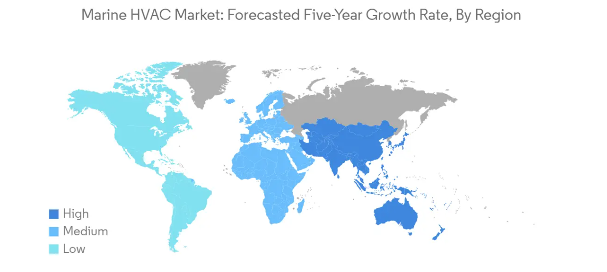 Market Analysis of Marine Hvac Market: Forecasted Growth Rate by Region