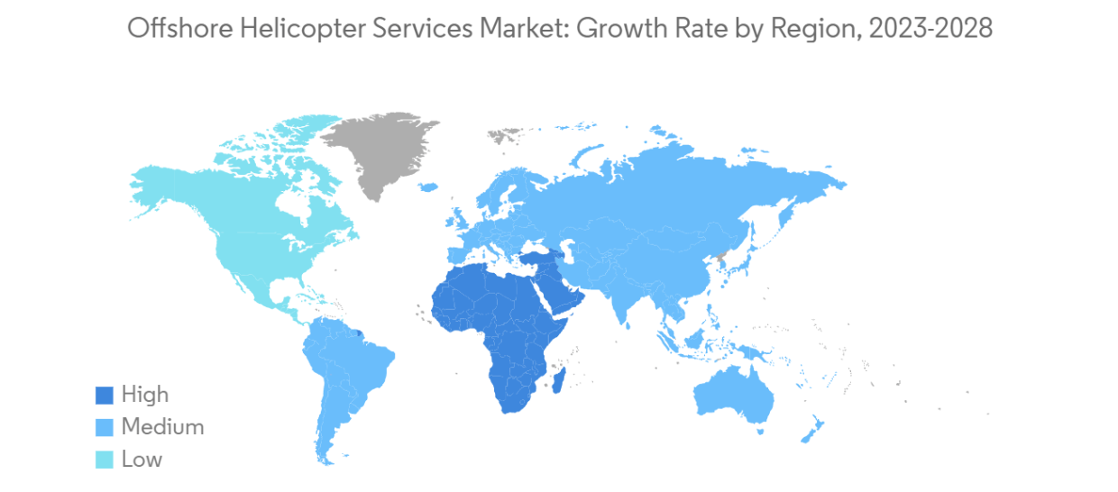 Offshore Helicopter Services Market Trends Offshore Helicopter Services Market: Growth Rate by Region, 2023-2028
