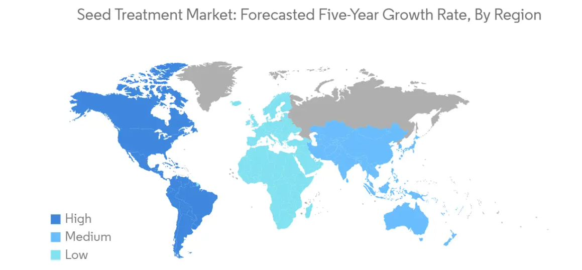 Market Analysis of Seed Treatment Market: Forecasted Growth Rate by Region