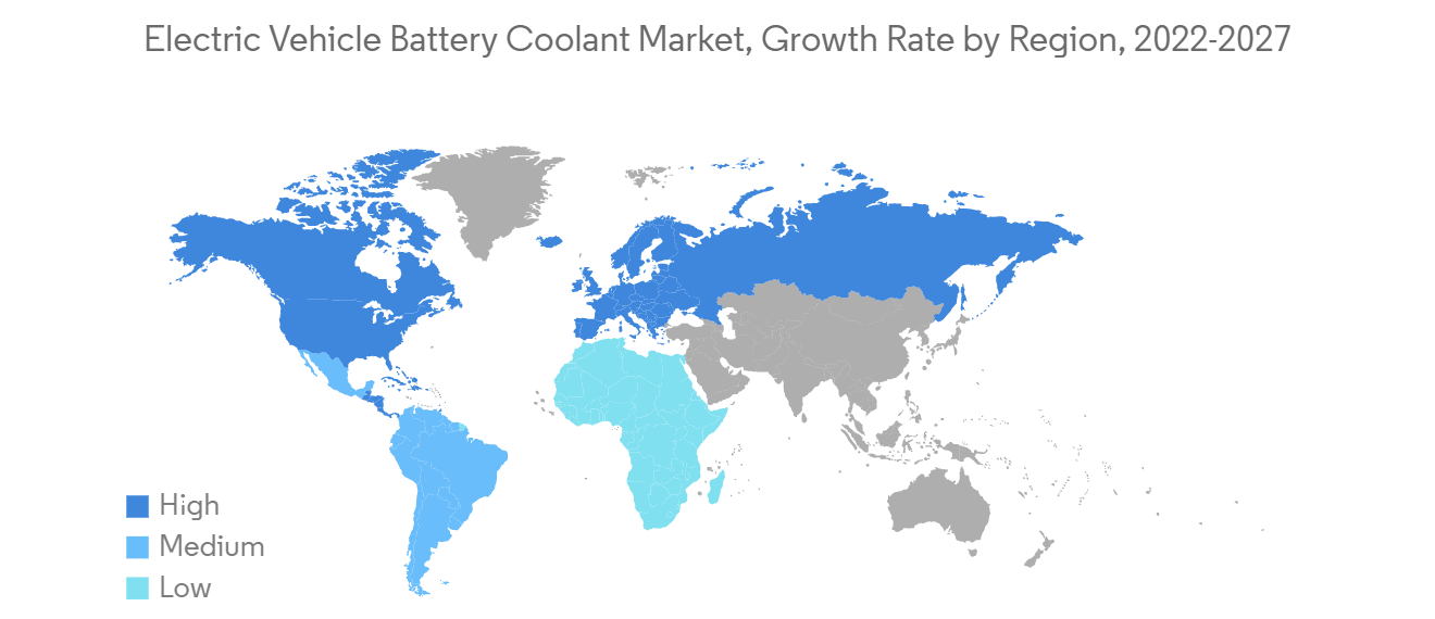 Electric Vehicle Battery Coolant Market Trends Electric Vehicle Battery Coolant Market, Growth Rate by Region, 2022-2027