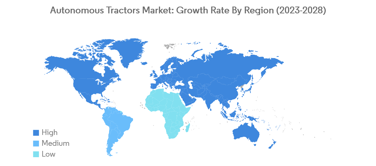 Autonomous Tractors Market Trends Autonomous Tractors Market: Growth Rate By Region (2023-2028)