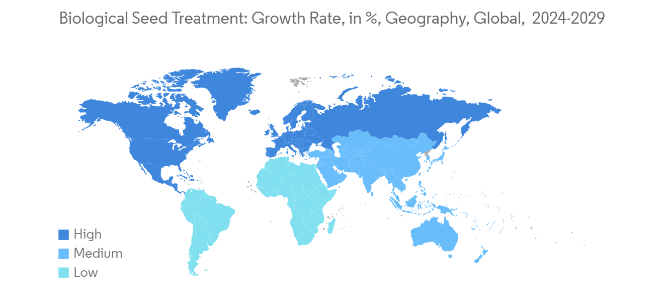 Global Biological Seed Treatment Market Trends Biological Seed Treatment: Growth Rate, in %, Geography, Global, 2024-2029